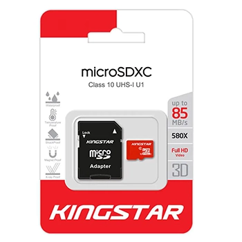 کارت حافظه microSDHC کینگ استار کلاس 10 استاندارد UHS-I U1 سرعت 85MBps با آداپتور  ظرفیت 128 گیگابایت